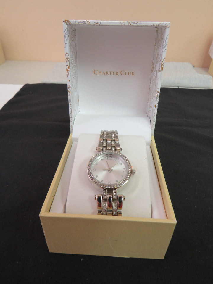 Charter Club Women's Pavé Bracelet Watch