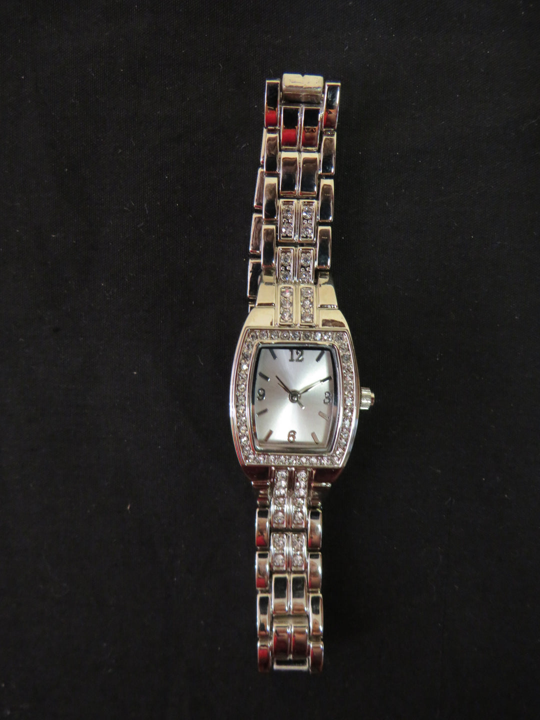 Charter Club Women's Silver-Tone Crystal Bracelet Watch