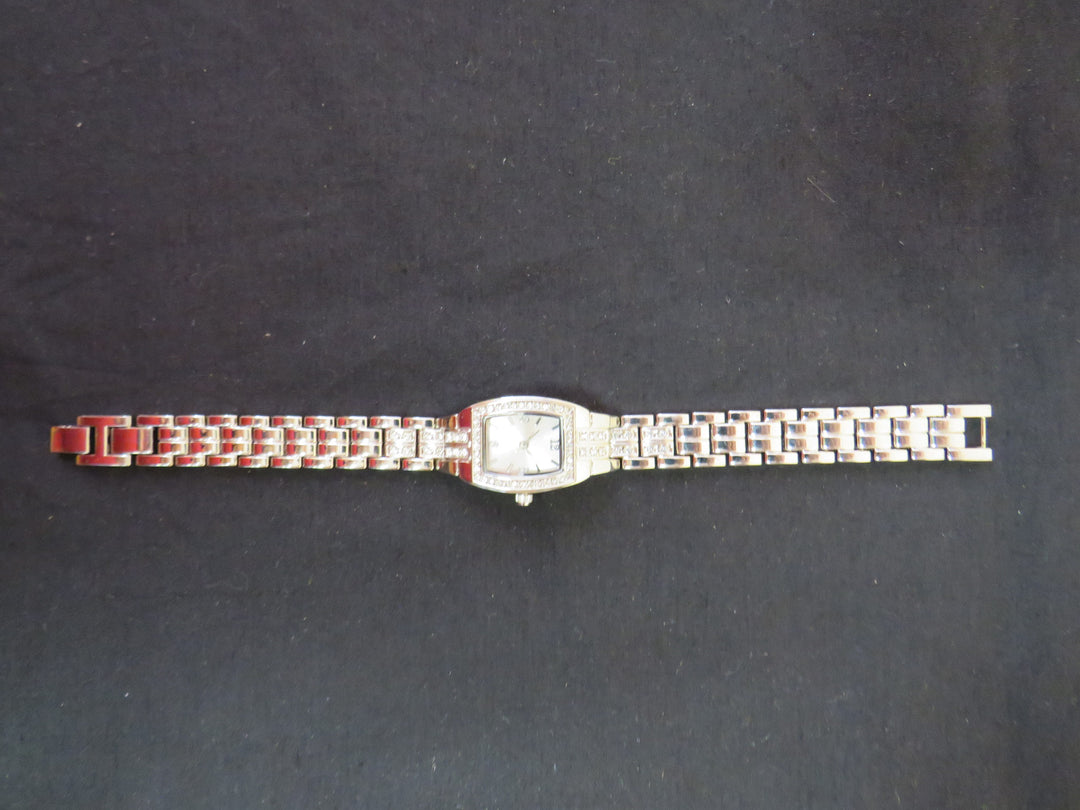 Charter Club Women's Silver-Tone Crystal Bracelet Watch