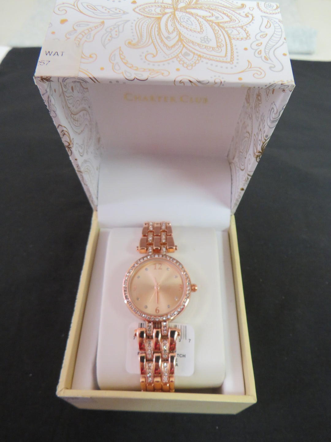 Charter Club Women's Pavé Bracelet Watch