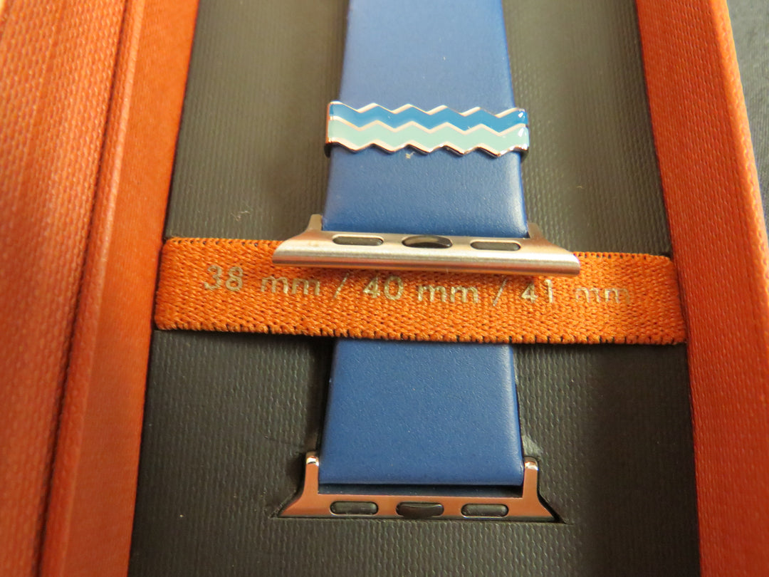 Missoni Blue Zigzag Leather Strap for Apple Watch®