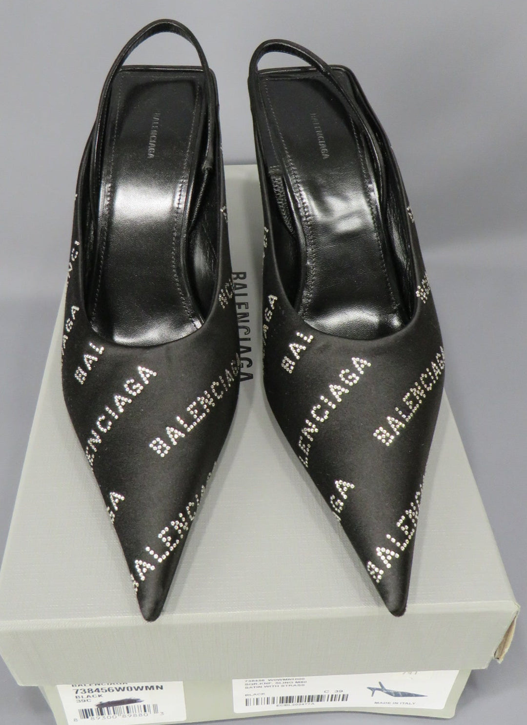 Balenciaga Knife Embellished Slingback Pumps