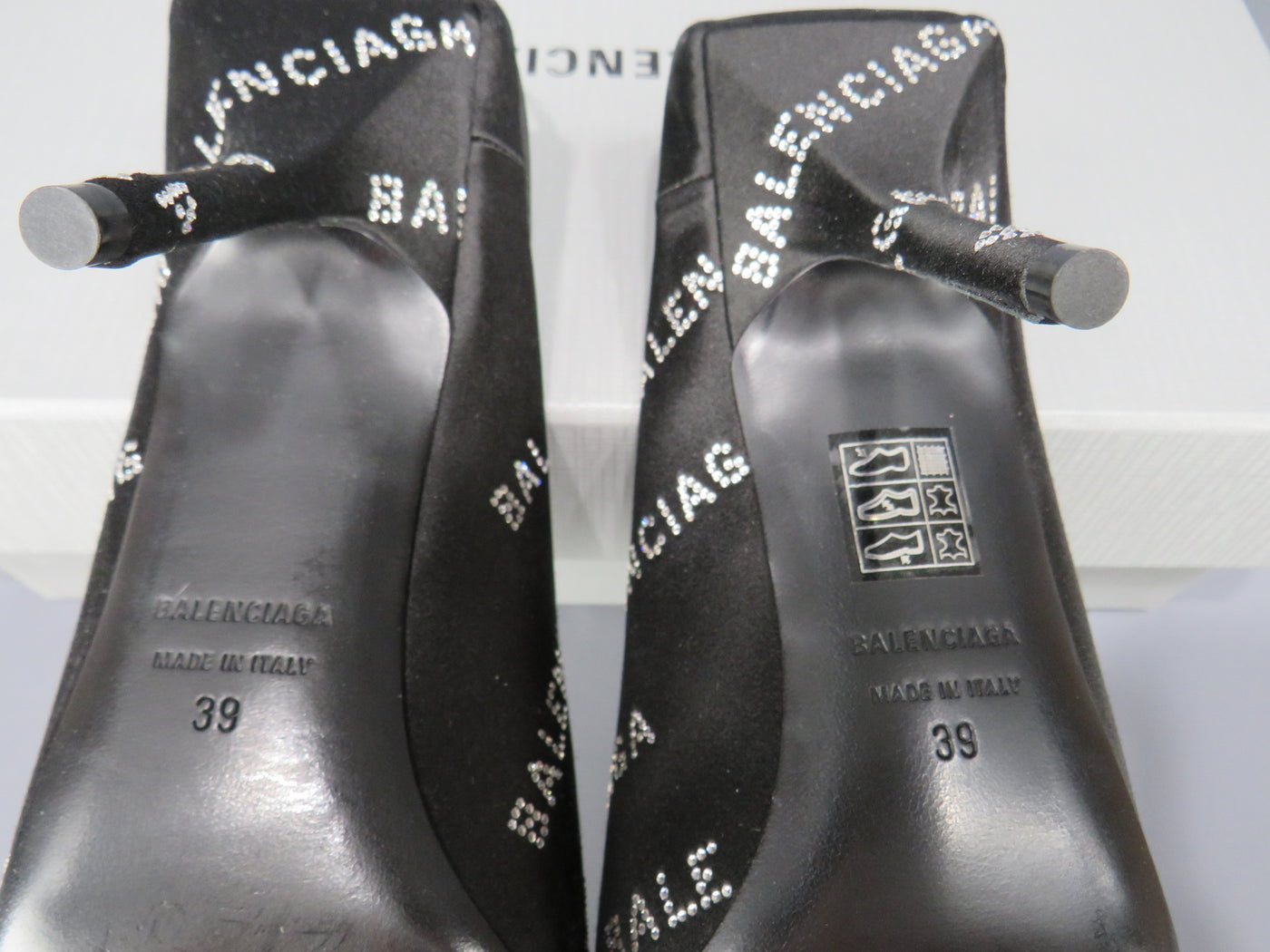 Balenciaga Knife Embellished Slingback Pumps