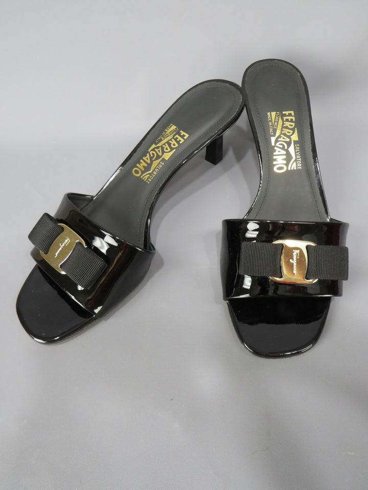 Ferragamo Glo 55 Bow Heel Slides