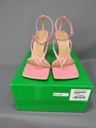 Bottega Veneta Square-Toe High-Heel Sandals