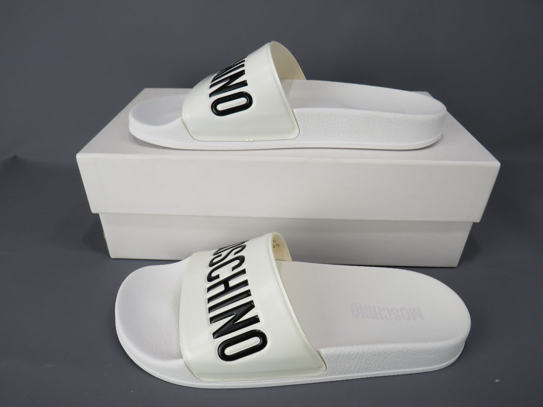 Moschino Logo Slide Sandals