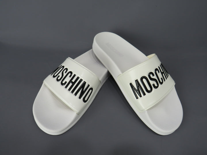 Moschino Logo Slide Sandals