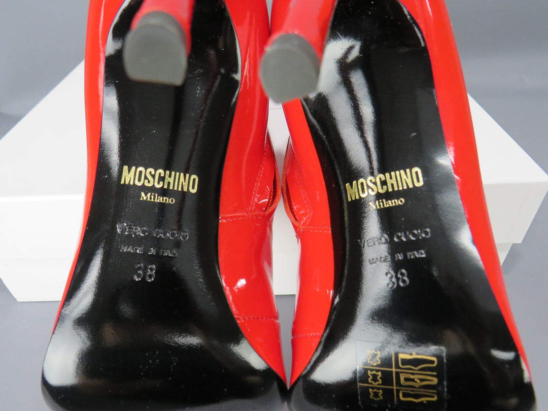 Moschino Pointed Toe Ankle Booties