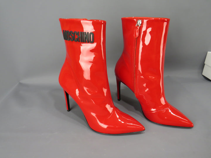 Moschino Pointed Toe Ankle Booties