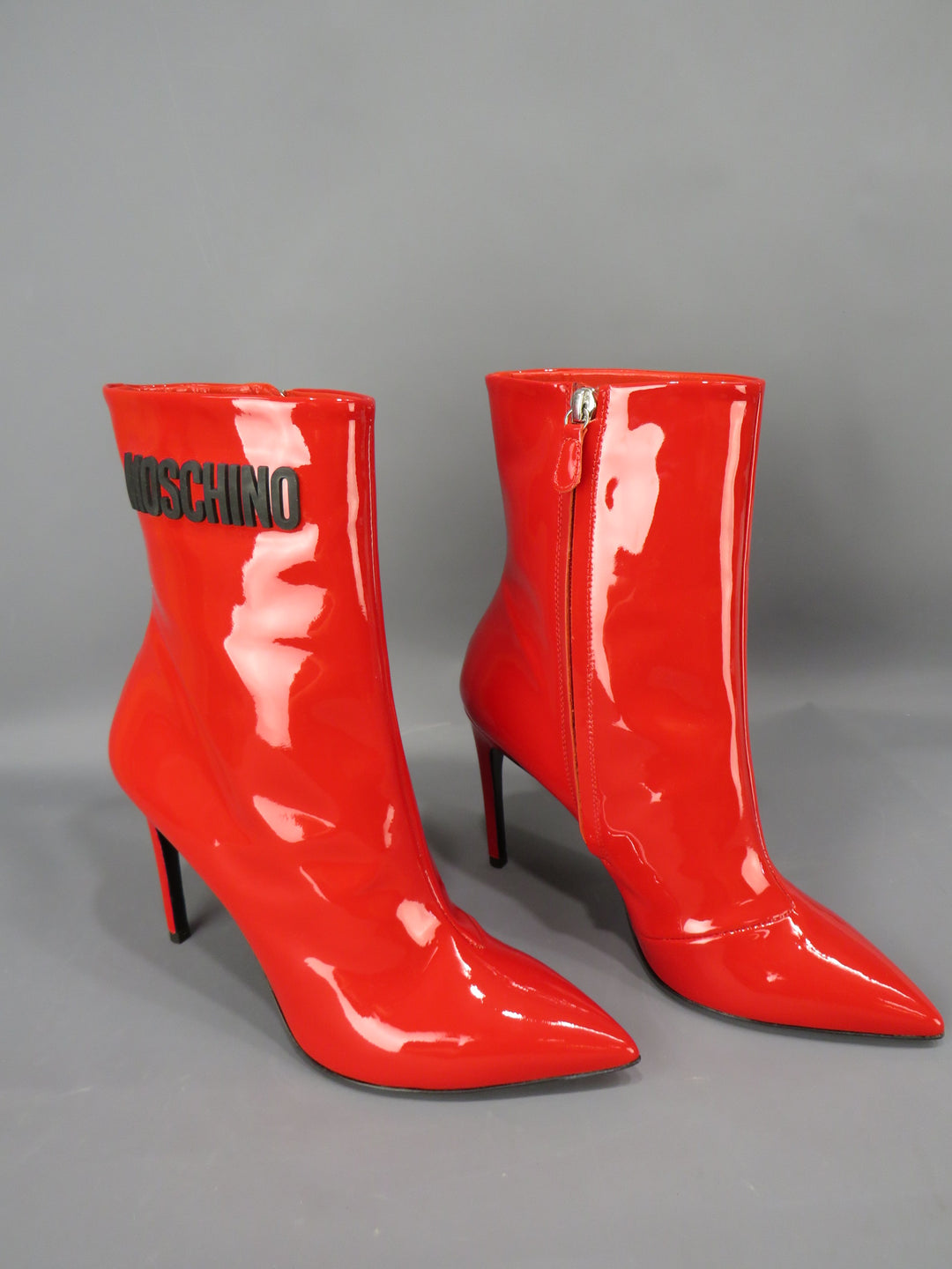 Moschino Pointed Toe Ankle Booties