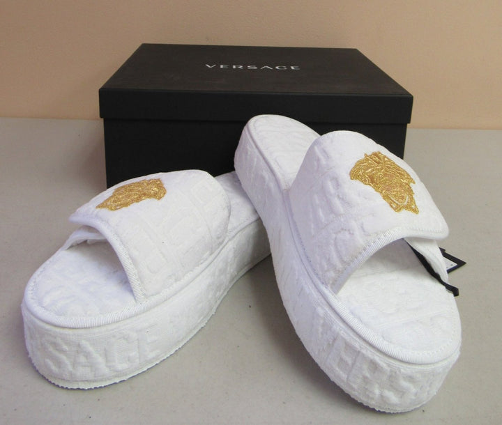 Versace Medusa Embroidered Slippers