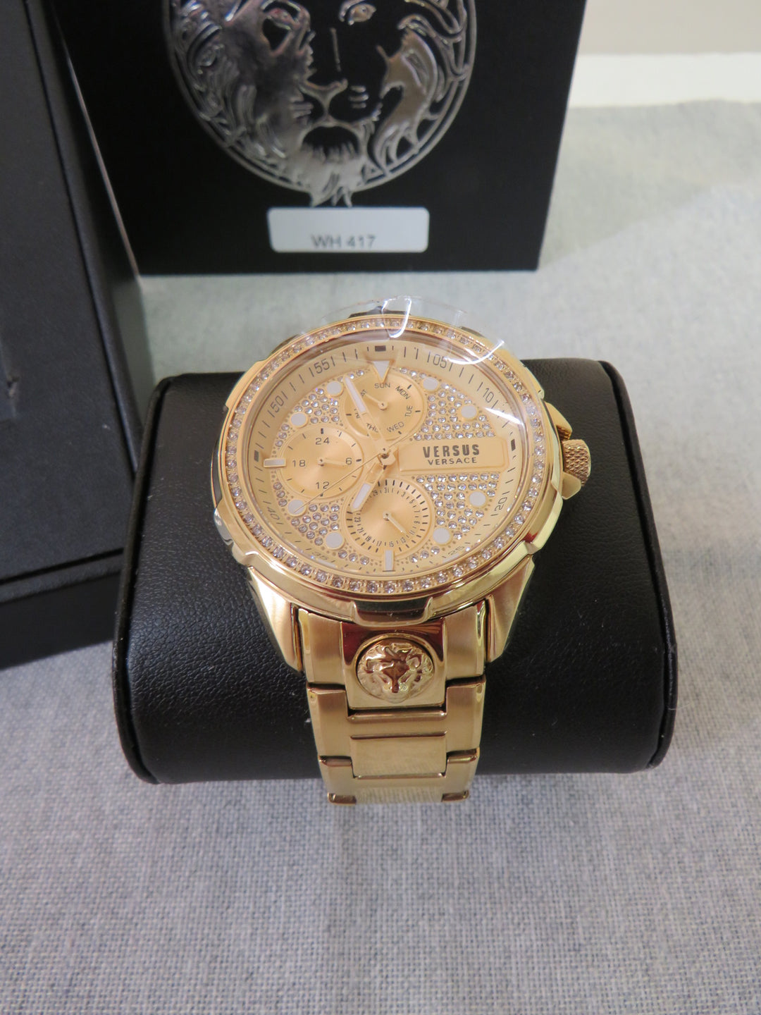 Versus Versace Men's 6E Arrondissement Gold Ion Plated Bracelet Watch 46mm