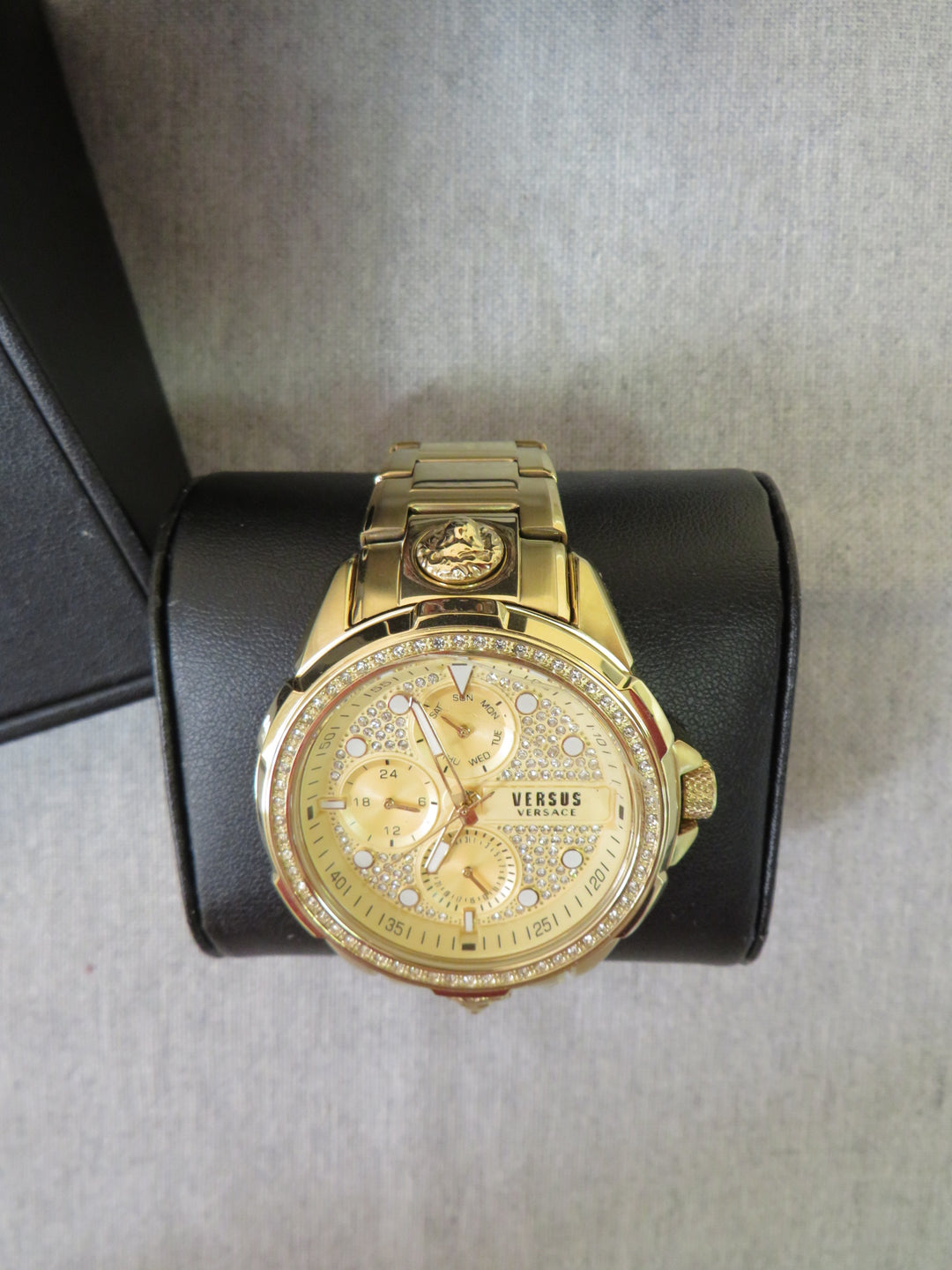 Versus Versace Men's 6E Arrondissement Gold Ion Plated Bracelet Watch 46mm