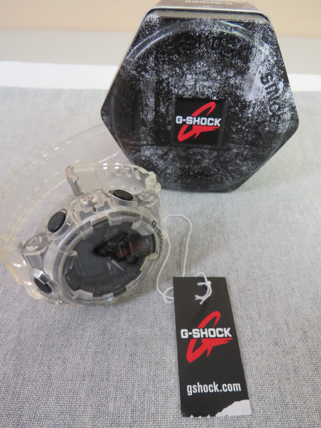 G-Shock Men's Analog-Digital Clear Resin Strap Watch 53.4mm GA700SKE