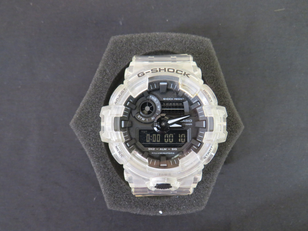 G-Shock Men's Analog-Digital Clear Resin Strap Watch 53.4mm GA700SKE