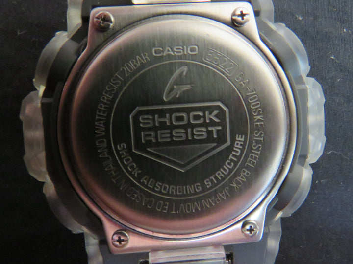 G-Shock Men's Analog-Digital Clear Resin Strap Watch 53.4mm GA700SKE