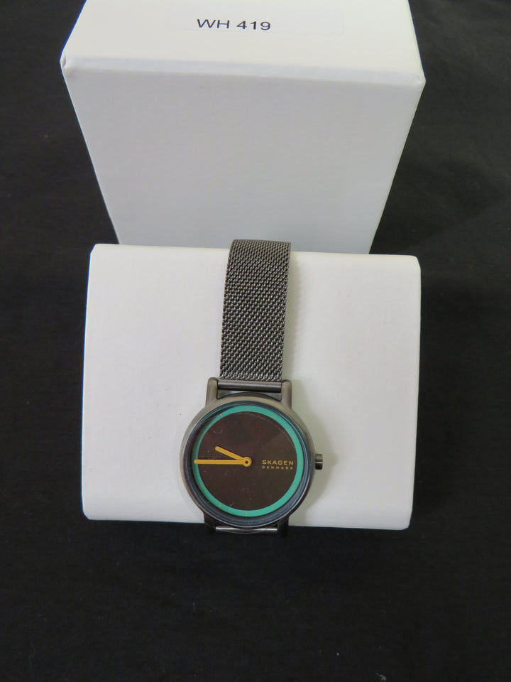 Skagen Women's Signatur Lille Two Hand Gunmetal Stainless Steel Watch 30mm