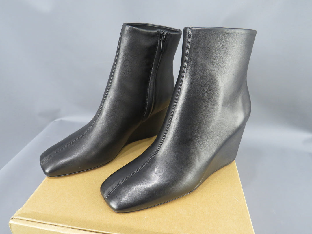 Vince Women's Andy Square Toe Wedge Heel Ankle Booties