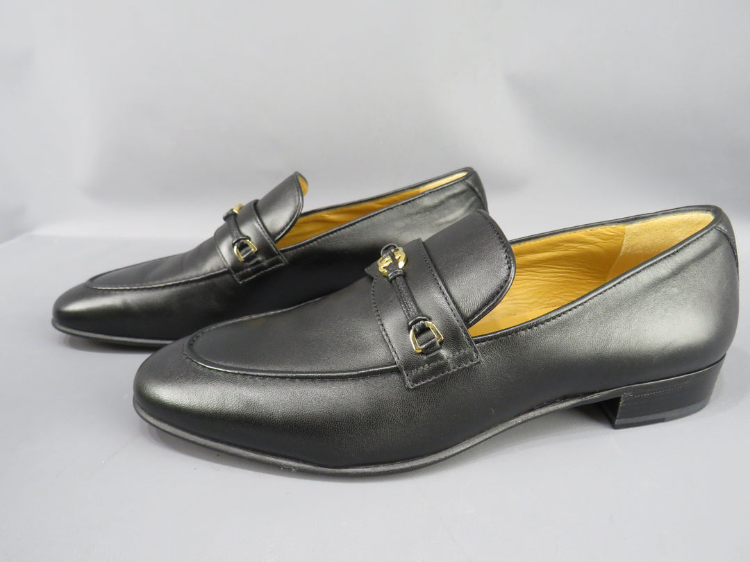 GUCCI Horsebit Interlocking G Leather Loafers