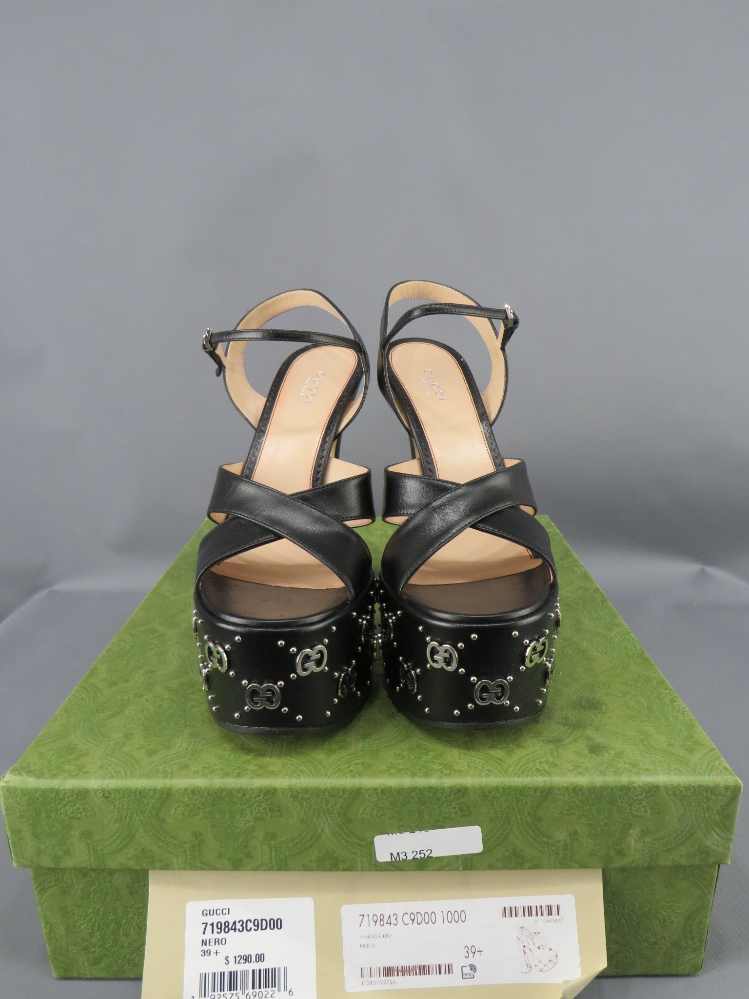 GUCCI Janaya Leather GG Stud Platform Sandals – DGFOutlet