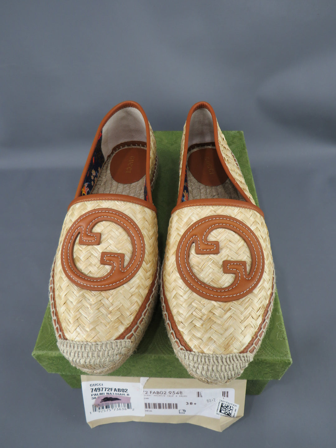 GUCCI Adela GG Raffia Espadrilles