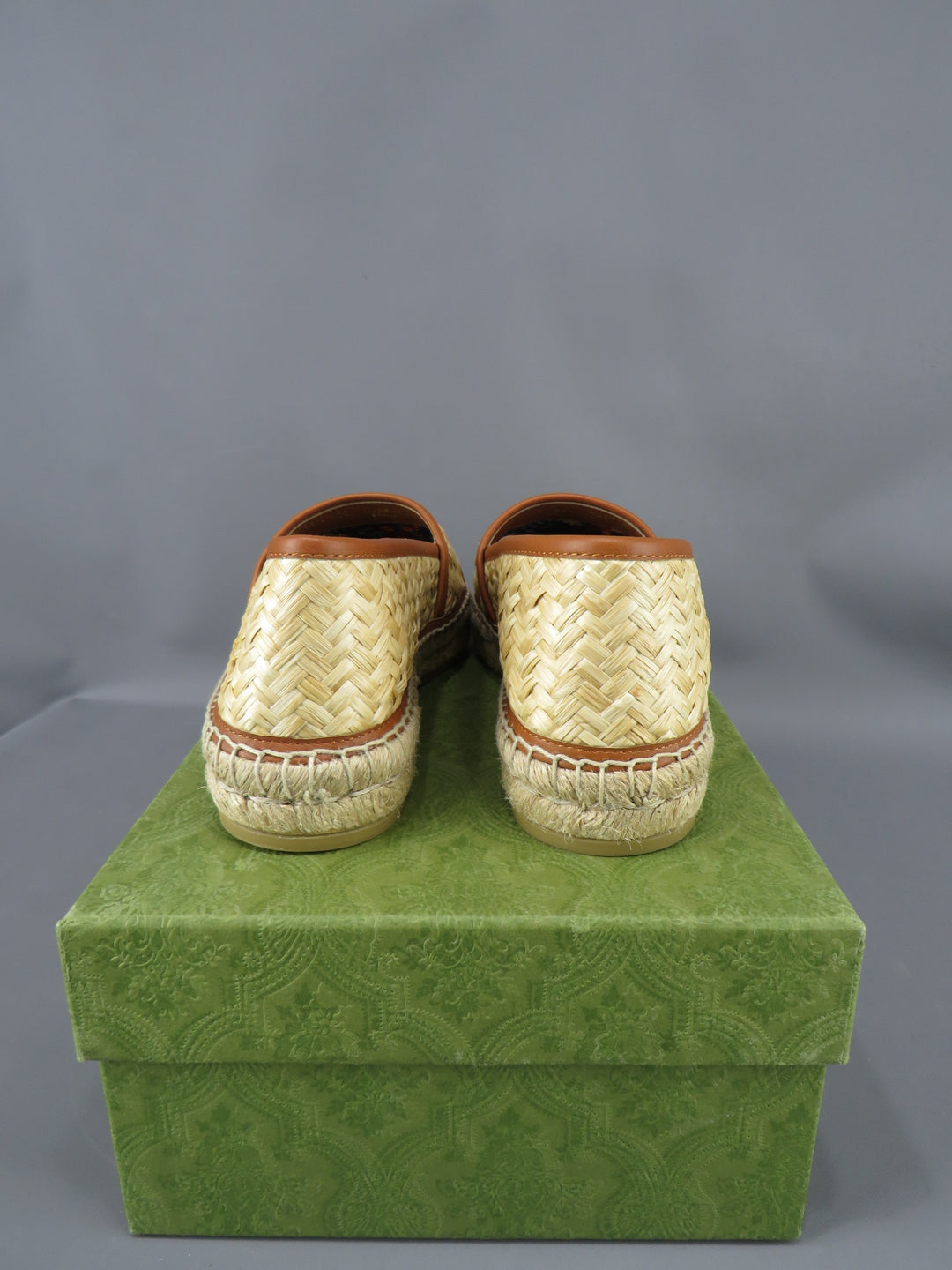 GUCCI Adela GG Raffia Espadrilles