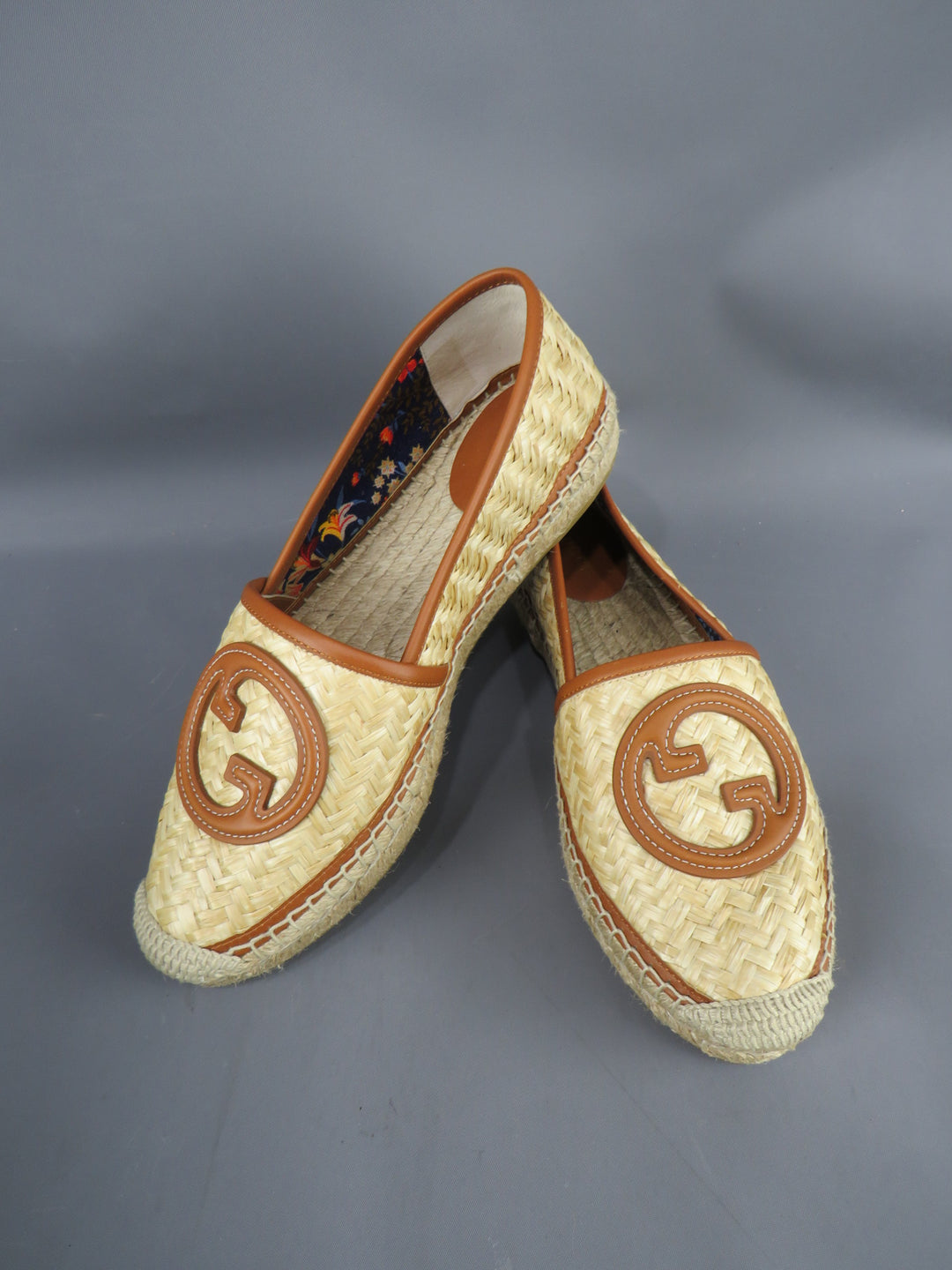 GUCCI Adela GG Raffia Espadrilles