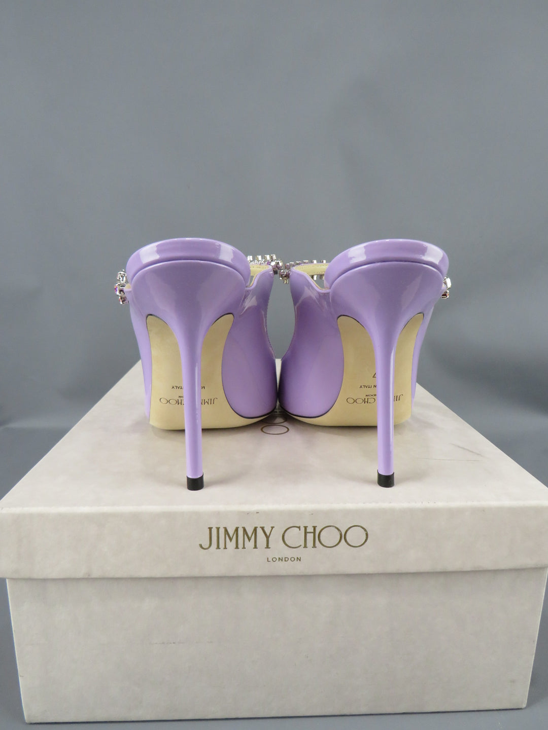 Jimmy Choo Bing 100 Embellished High Heel Mules