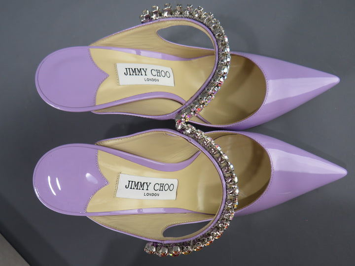 Jimmy Choo Bing 100 Embellished High Heel Mules