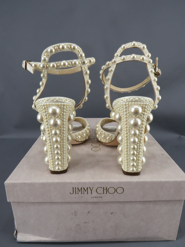 Jimmy Choo Women's Sacaria 100 Embellished Block Heel Sandals