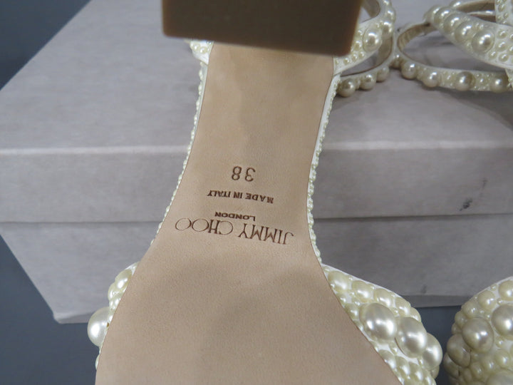 Jimmy Choo Women's Sacaria 100 Embellished Block Heel Sandals