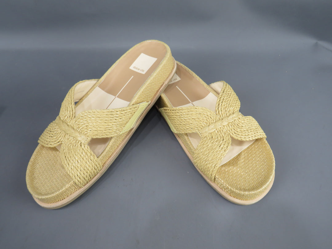 Dolce Vita Selda Raffia Slide Footbed Sandals