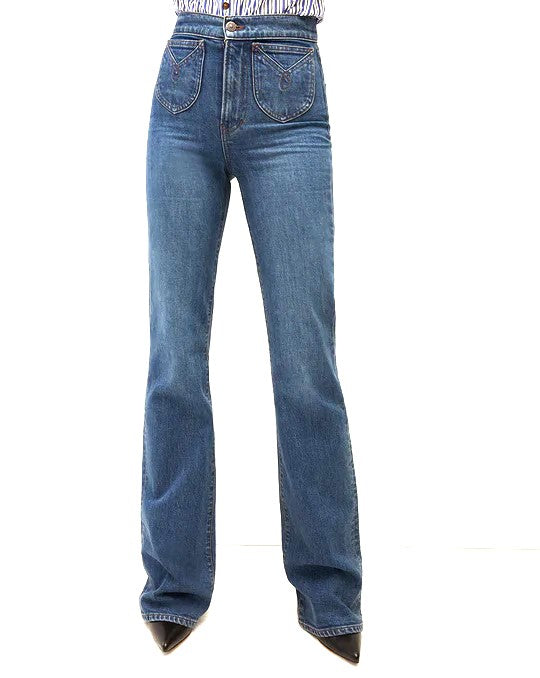 Veronica Beard Crosbie High Rise Wide Leg Jeans