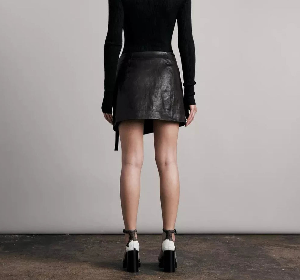 Rag & Bone James Mini Leather Skirt