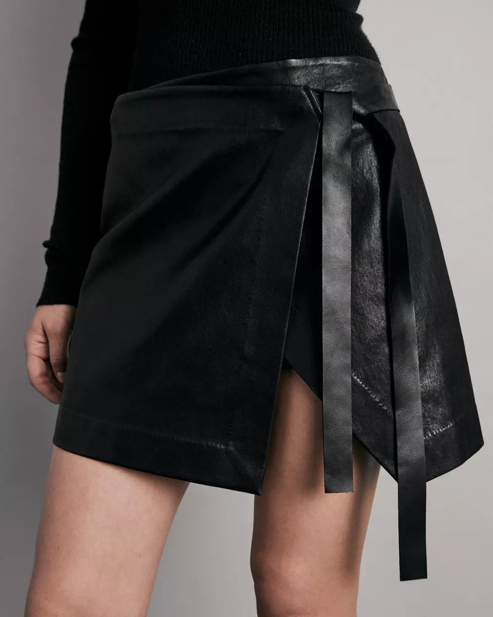 Rag & Bone James Mini Leather Skirt