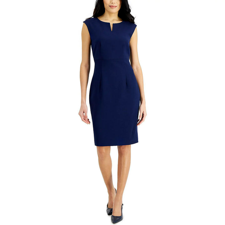 Kasper Notched-Neck Sheath Dress