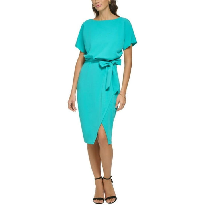 kensie Blouson Wrap Dress