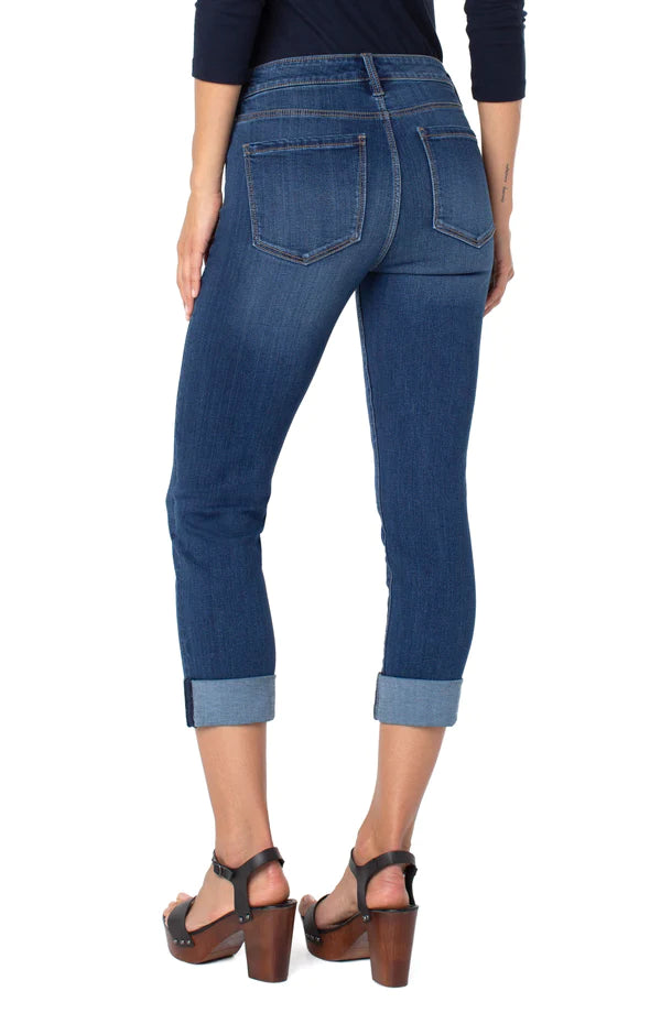 Liverpool Los Angeles Skinny Roll Cuff Cropped Jeans
