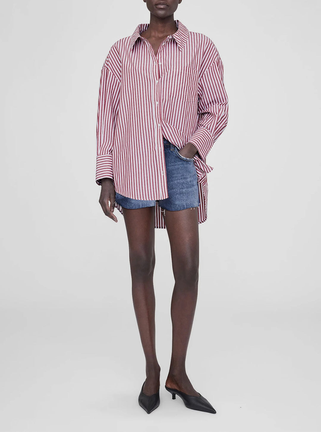 Anine Bing Cotton Mika Stripe Shirt