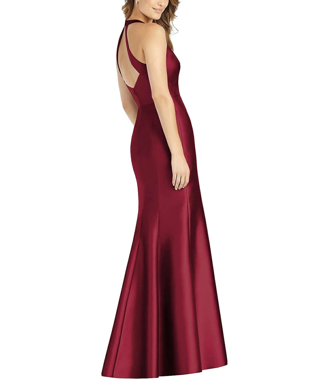Alfred Sung Satin Halter Gown