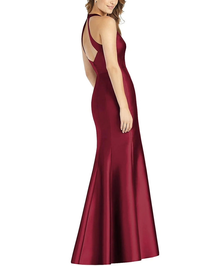 Alfred Sung Satin Halter Gown