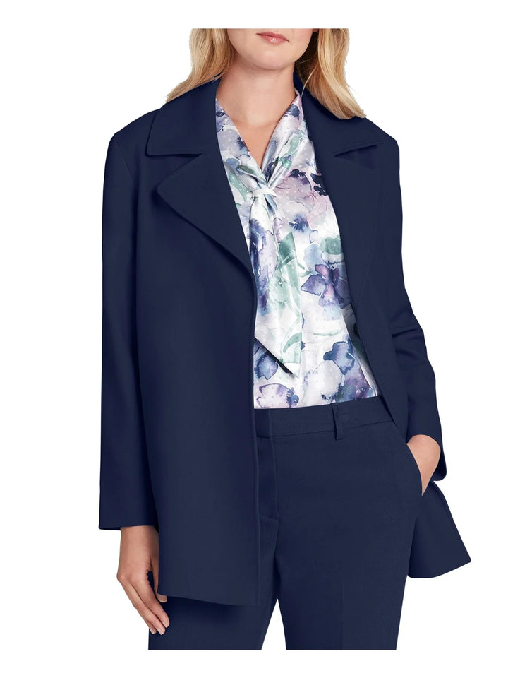 Tahari ASL Open-Front Longline Blazer