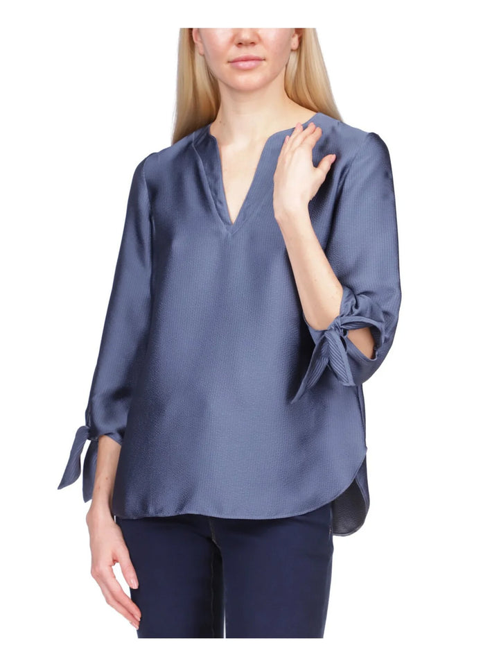 MICHAEL Michael Kors Solid Satin Tie Top