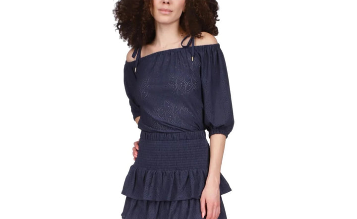 MICHAEL Michael Kors Eyelet Off-The-Shoulder Top