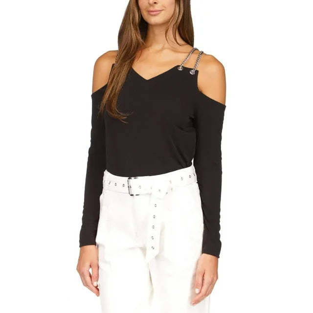 Michael Michael Kors Chain Cold-Shoulder Top