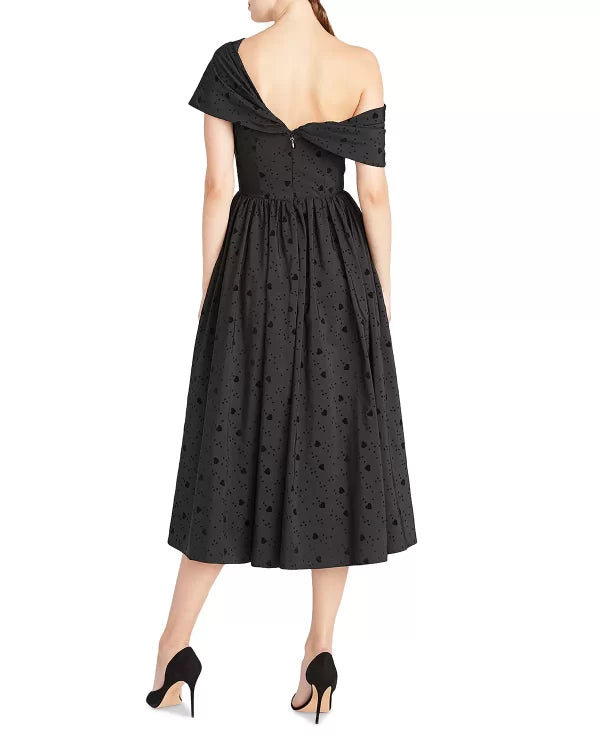 ML Monique Lhuillier One Shoulder Midi Dress