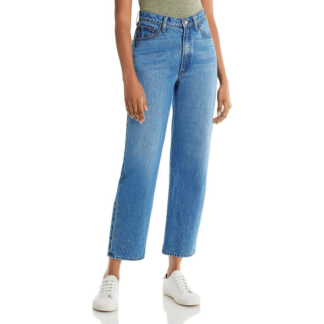 MOTHER High Waist Double Stack Ankle Straight Jeans