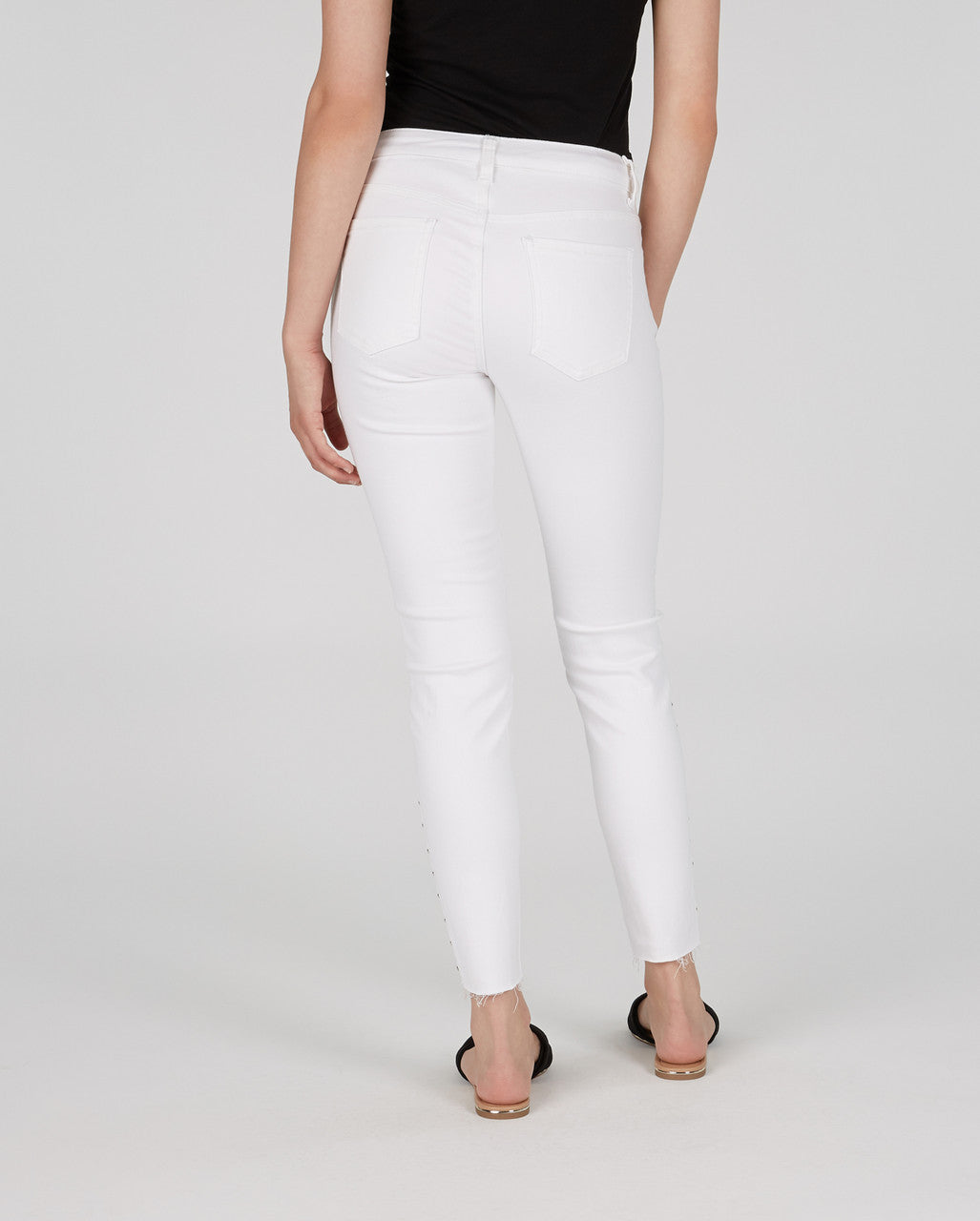 Numero Mid-Rise Studded Skinny Ankle Jeans