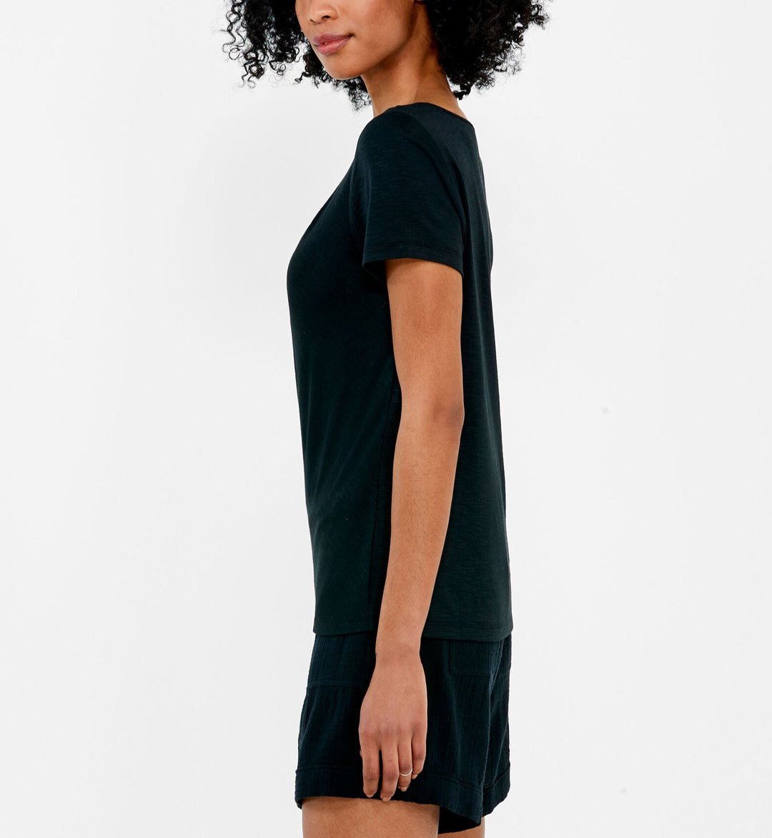 NZT NIC+ZOE Twisted V Neck Tee