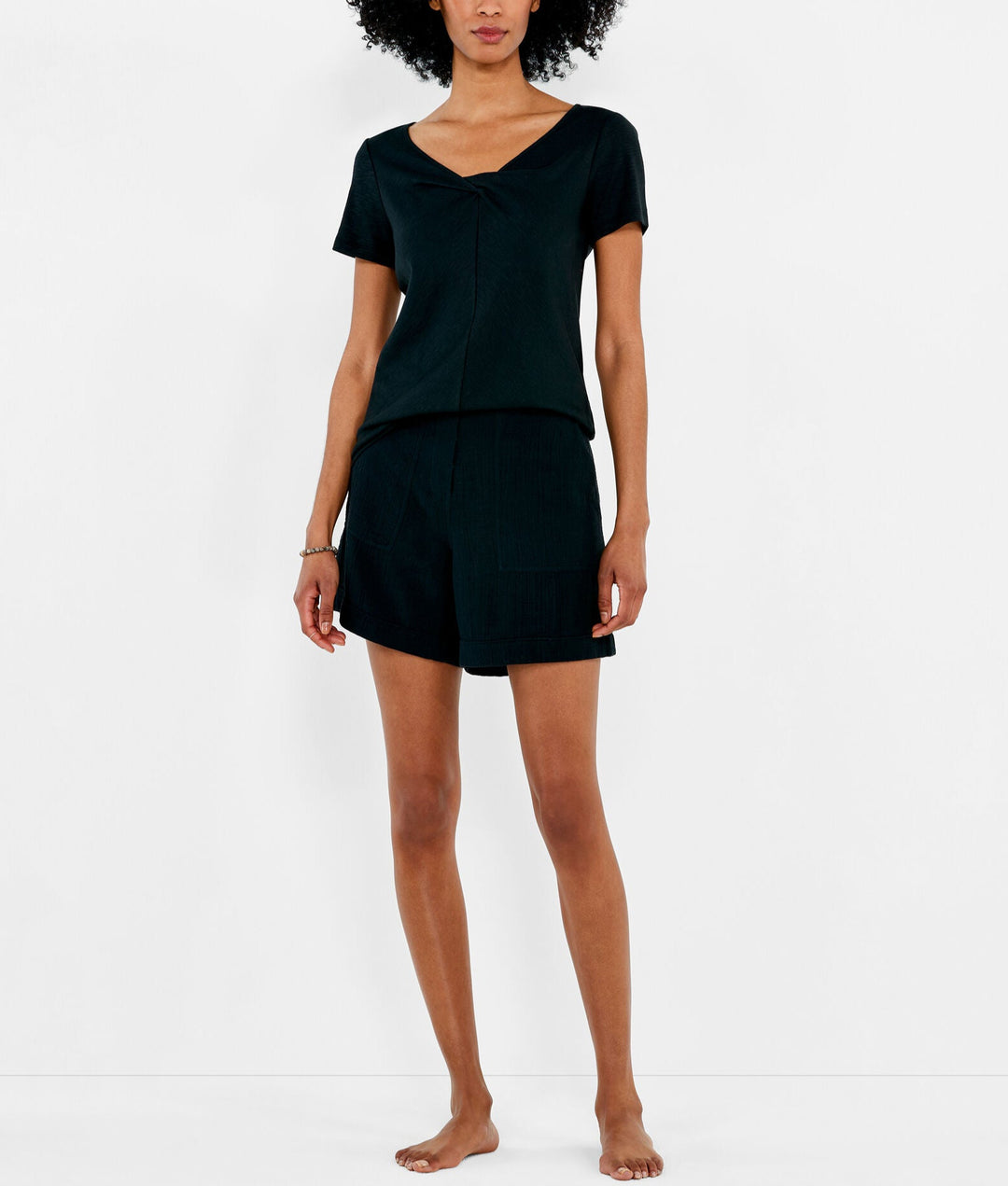 NZT NIC+ZOE Twisted V Neck Tee